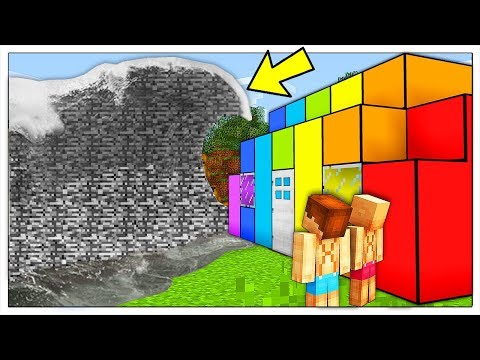 ONDA GIGANTE DI BEDROCK CONTRO BASE DI ARCOBALENI! - Minecraft ITA