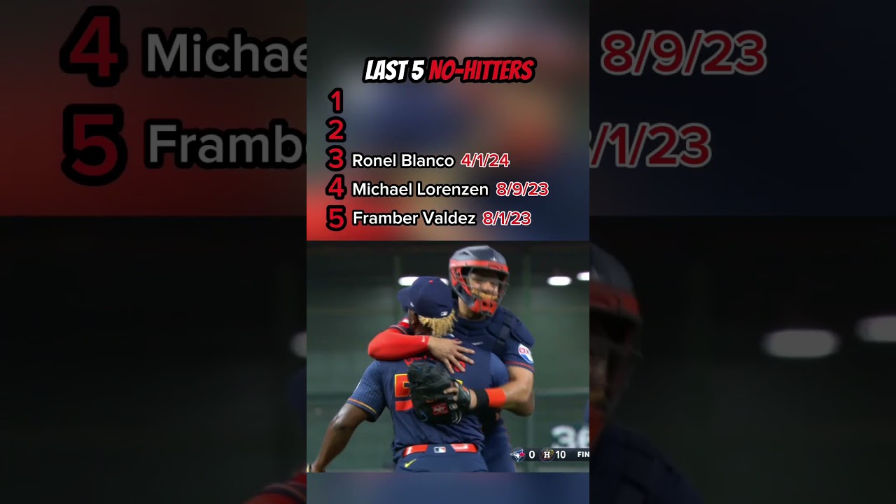 Last 5 No-Hitters in Major League Baseball #mlb #baseball #nohitter #pitching
