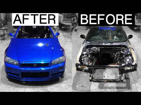 BUILDING A R34 SKYLINE body in MINUTES | Poor Man's GTR [EP15]