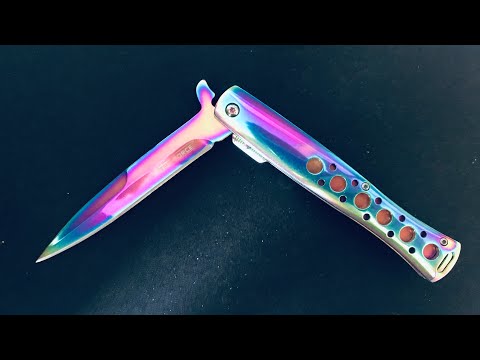 Tac Force Stilleto/ Linerlock-Rainbow