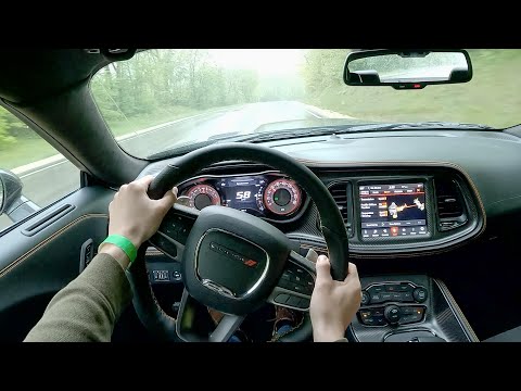 2022 Dodge Challenger R/T Scat Pack Widebody - Rainy POV Test Drive (Binaural Audio)