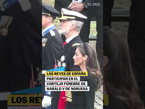 Los reyes de España participan en el cortejo fúnebre de Harald V de Noruega #shorts