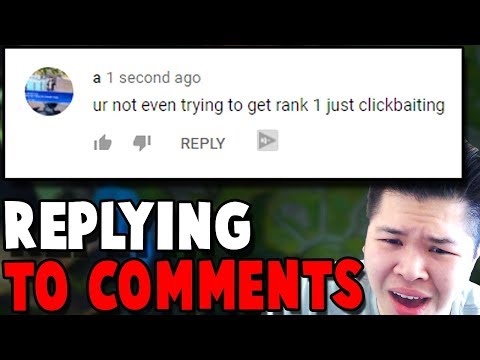 REPLYING TO COMMENTS ABOUT GETTING RANK 1 - Challenger to RANK 1