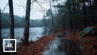 Relaxing Winter Rain Walk | Thunderstorm Sounds for Sleep &amp; Stress Relief ASMR