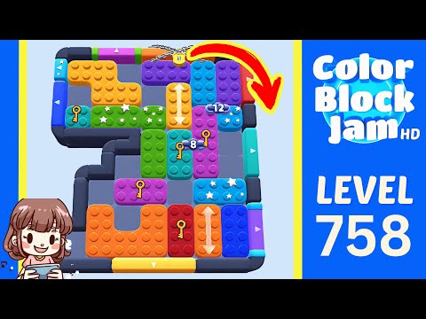 Color Block Jam Level 758 Solution Walkthrough