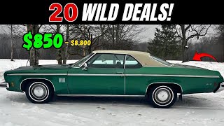 Jaw Dropping Deals! 20 Classic Cars For Sale On marketplace! ($850 - $8,800)