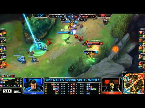 CST vs DIG Crazy Botlane Teamfight Gank - CST vs DIG Game 1 (NA LCS Spring 2015)