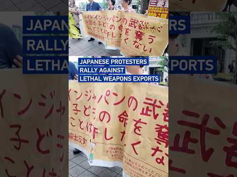 Japanese protesters rally against lethal weapons exports