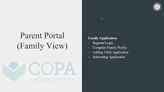 COPA Parent Portal Training