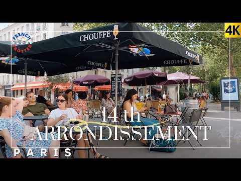 France Paris 14th Arrondissement 🇫🇷 Place Denfert-Rochereau Walking Tour 4K