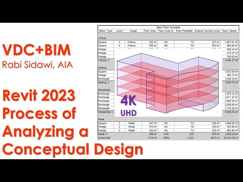 Revit 2023 Process of Analyzing a Conceptual Design