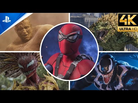 Secret Wars Suit vs All Villains Boss Fight (Ultimate Difficulty) - Spider-Man 2 PS5 (4K)