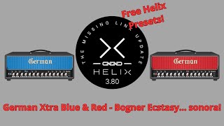 German Xtra Blue & Red - Bogner Ecstasy... sonora! #line6 #line6helix #bogner #boutique #amplifier