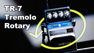 Video thumbnail for Hardwire TR-7 Tremolo / Rotary - Sweet Spinny Sounds from a Solid Stereo Stompbox by Stompbox Breakdown