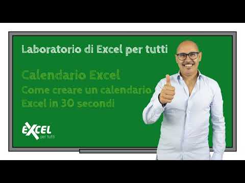 Excel Exercises - How to Create an Excel Calendar in 30 Seconds