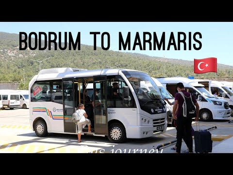 Bodrum para Marmaris ônibus Viagem / Viajando por estrada Turquia