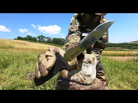 COLD STEEL PEACE MAKER II - KNIFE DESTRUCTION TEST - UNTIL IT BREAKS - STAINLESS STEEL: 1.4116