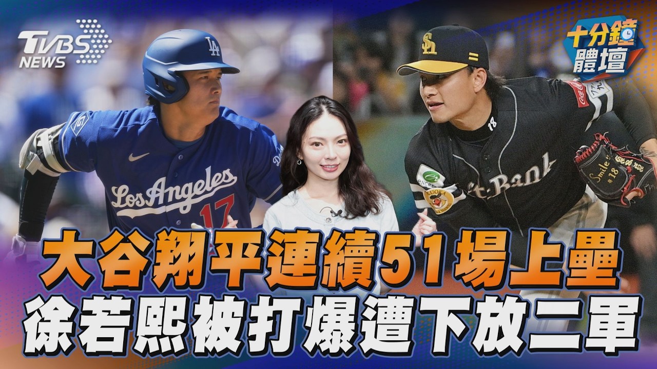 十分鐘體壇／大谷翔平連51場上壘逼近隊史紀錄　村上宗隆連3場開轟