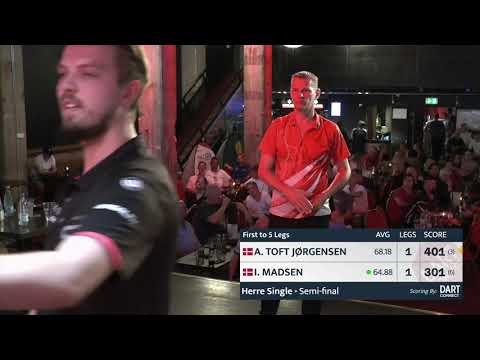 DM Dart 2022 - Herre Semi final - A. T Jørgensen vs I. Madsen