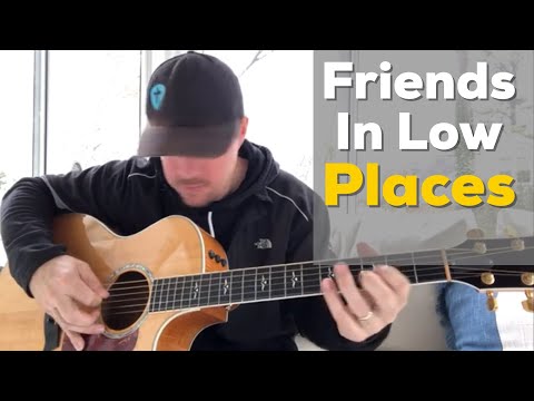 Friends In Low Places | Garth Brooks | Beginner Guitar Lesson w/ Intro