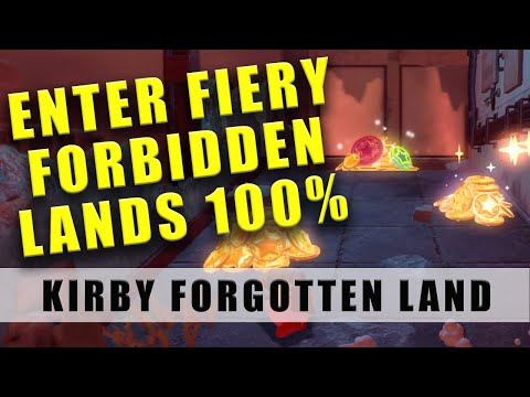 Kirby and the Forgotten Land Enter the Fiery Forbidden Lands walkthrough guide - Secret Passage Lava
