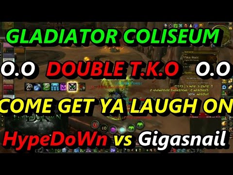 6.2 Unholy Dk Gladiator Coliseum DOUBLE K.O !!! HypeDoWn vs Gigasnail !!! COME GET YA LAUGH ON !!!