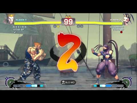 ACE・EIRIN [Guile] vs Aqua [Ibuki] SSF4 Japanese Online Ranked Matches - TRUE-HD