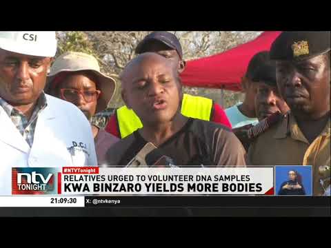Five bodies exhumed from six graves at Kwa Binzaro village in Kilifi