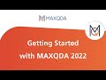 Getting started with MAXQDA 2022