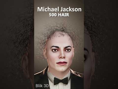 Michael Jackson with hair #michaeljackson  #hair #hairsimulation #mj #mjedits #blender #3d