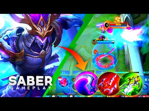 TOP GLOBAL NO 1 SABER!! ONE HIT DELETE!!!! MUST WATCH!!! SABER MLBB.