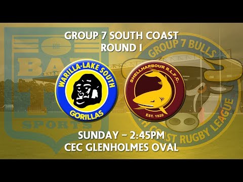 2018 Group 7 RL 1st Grade Round 1 - Warilla-Lake South Gorillas v Shellharbour City Sharks