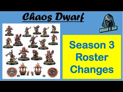 Blood Bowl Season 3 Chaos Dwarf Roster Changes