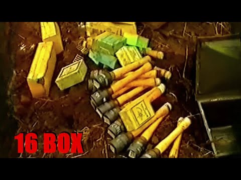 16 BOXES WITH WEAPONS OF GERMAN WWII SABOTEURS WERE FOUND / WWII METAL DETECTING
