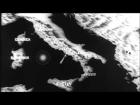 Fighting in Italian mainland during the World War II and the US President Frankli...HD Stock Footage