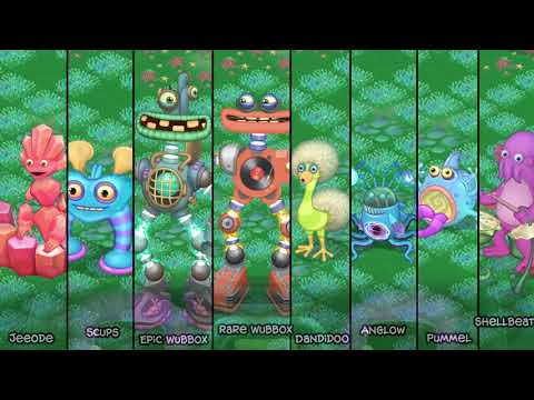 Water Island but Each Monster is Zoomed in!