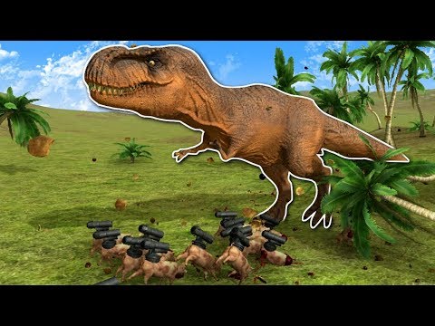 T-REX vs FLAME THROWER PIGS! - Beast Battle Simulator Gameplay - Challenges and Sandbox!