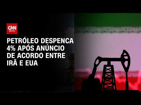 EUA x Irã: Petróleo despenca 4% após anúncio de acordo entre Irã e EUA | CNN PRIME TIME