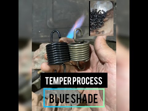 how Blue shade on spring and temper process