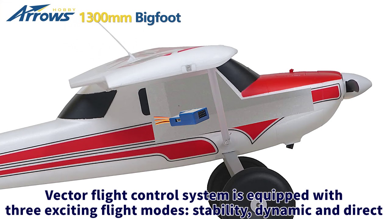 Arrows RC Motorflugzeug Bigfoot 1300 mm Vector-Stabi RTF