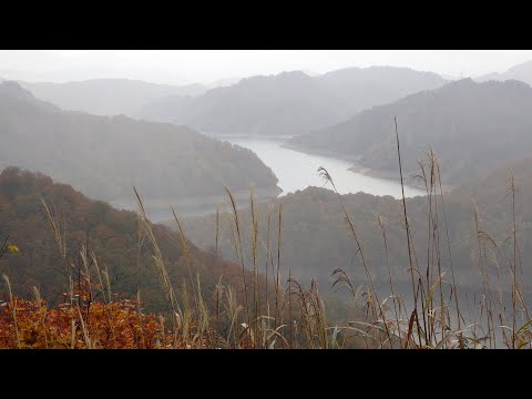 Cachoeiras e folhas de outono [Os três principais lagos de barragens do OTM Japão, Lago Tagokura]