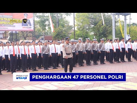 KAPOLRES NGAWI BERI PENGHARGAAN BAGI 47 PERSONEL ATAS DEDIKASI MENJALANKAN TUGAS