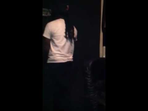 Young Smells ( exclusive ) in the booth with DEKOY laying BG vocals for new single "What She Want".