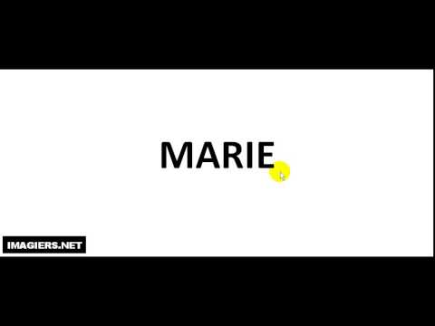 How To Pronounce French First Name # MARIE
