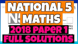 National 5 2018 Paper 1