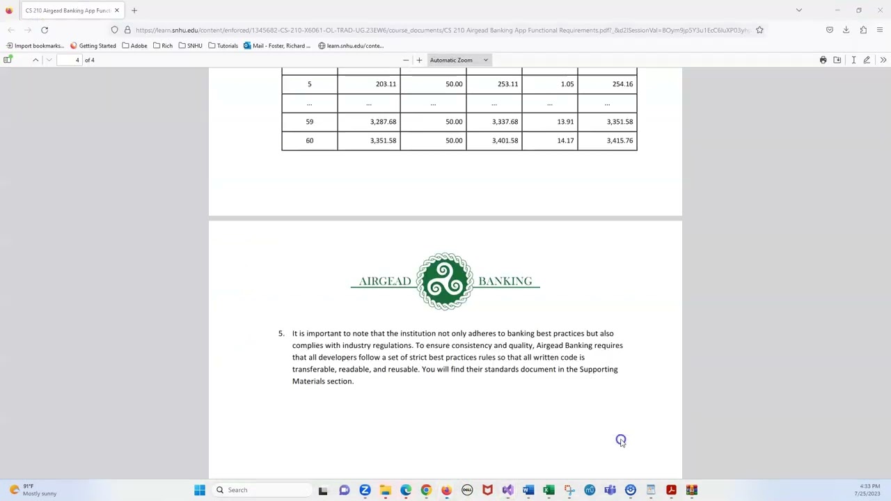 CS210 AirgeadBanking