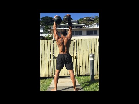 Day 149 Working Out in Hawaii - 24 kg. Double Kettlebell Thruster Part 2 - October 10, 2020 3:33 pm
