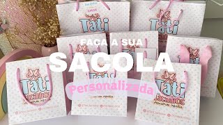 Aprenda a fazer sua SACOLA PERSONALIZADA - Tamanho P