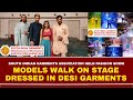 South Indian Garments Association Held Fashion Show Models Walk On Stage Dressed In Desi Garments