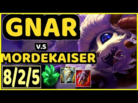 ODOAMNE (GNAR) vs MORDEKAISER - 8/2/5 KDA TOP GAMEPLAY - EUW Ranked GRANDMASTER